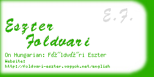 eszter foldvari business card